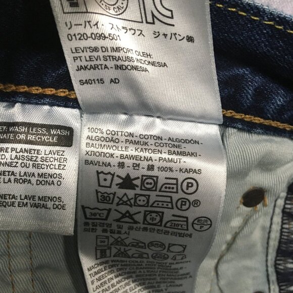 Levis Mens 501 Original Fit Blue Jeans size 40x34 Premium Denim Button Fly - Picture 13 of 15